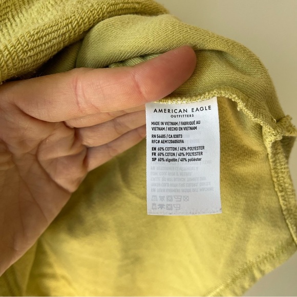 American Eagle Women’s XL Yellow Textured Henley Pullover Long Sleeve Casual Top - Picture 5 of 11